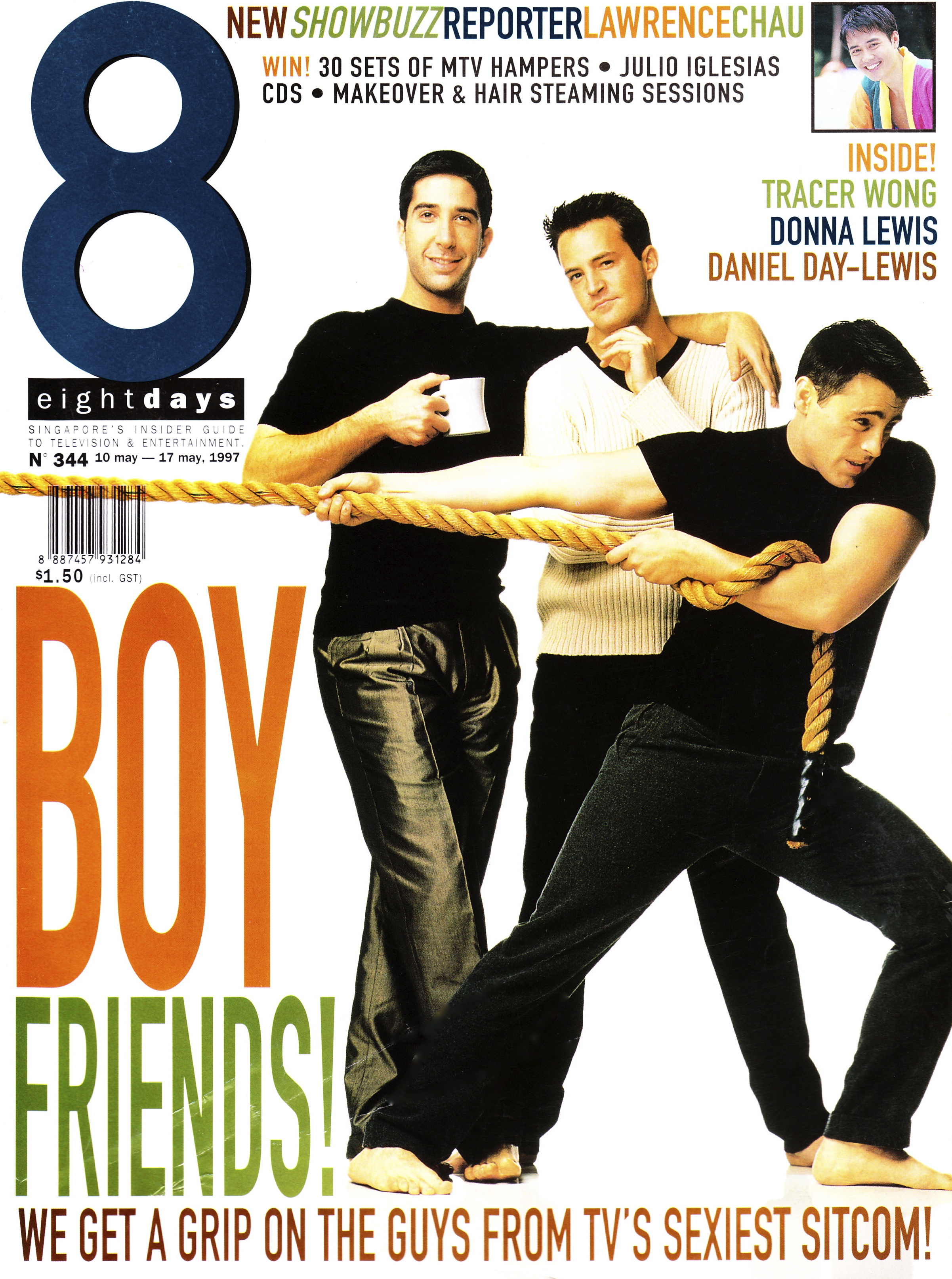 Not bad for a fresh start: Sharing the cover with the guys from Friends.
