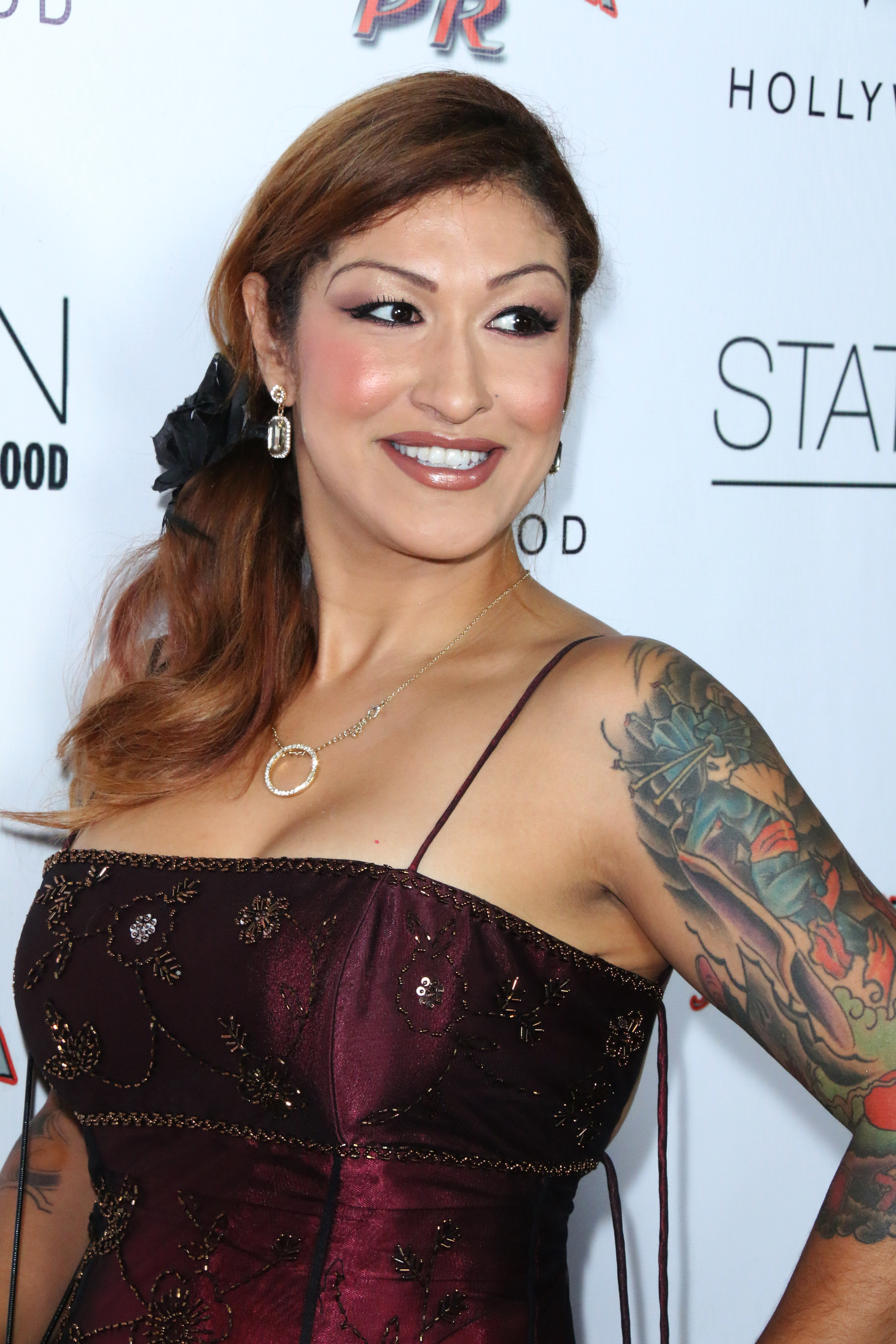 Tania Estrada walks the red carpet at The Pre Emmy Party at The W Hotel