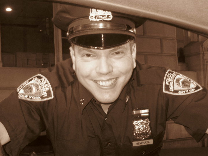 John Mancini as an NYPD Officer on the film 