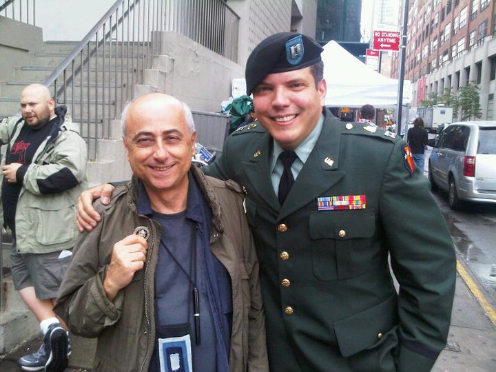 John Mancini as Army General on the set of 