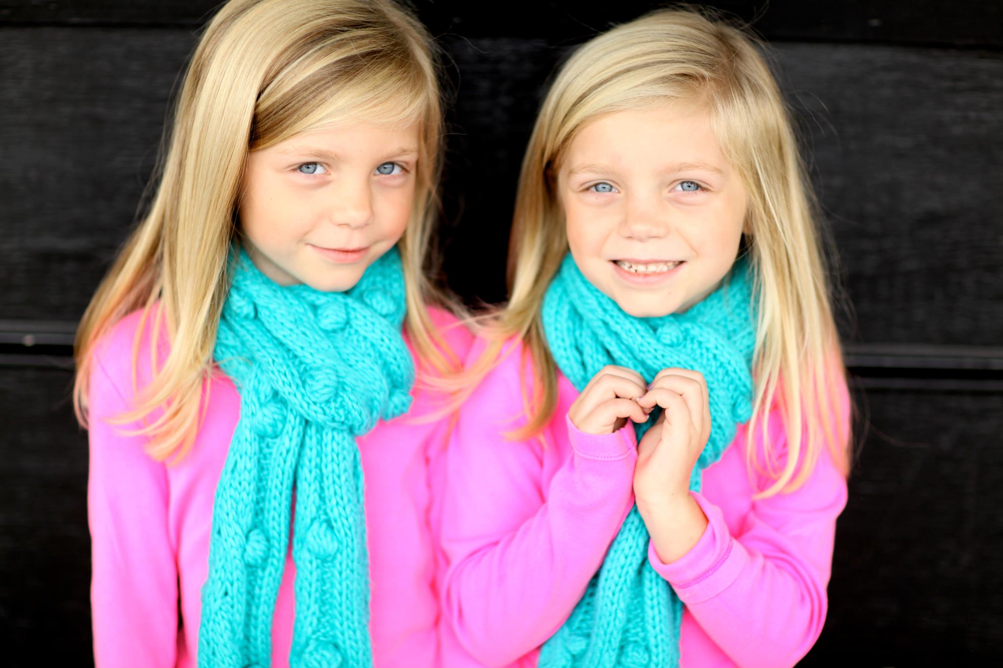 Carsen and identical twin sister, Camden Flowers.