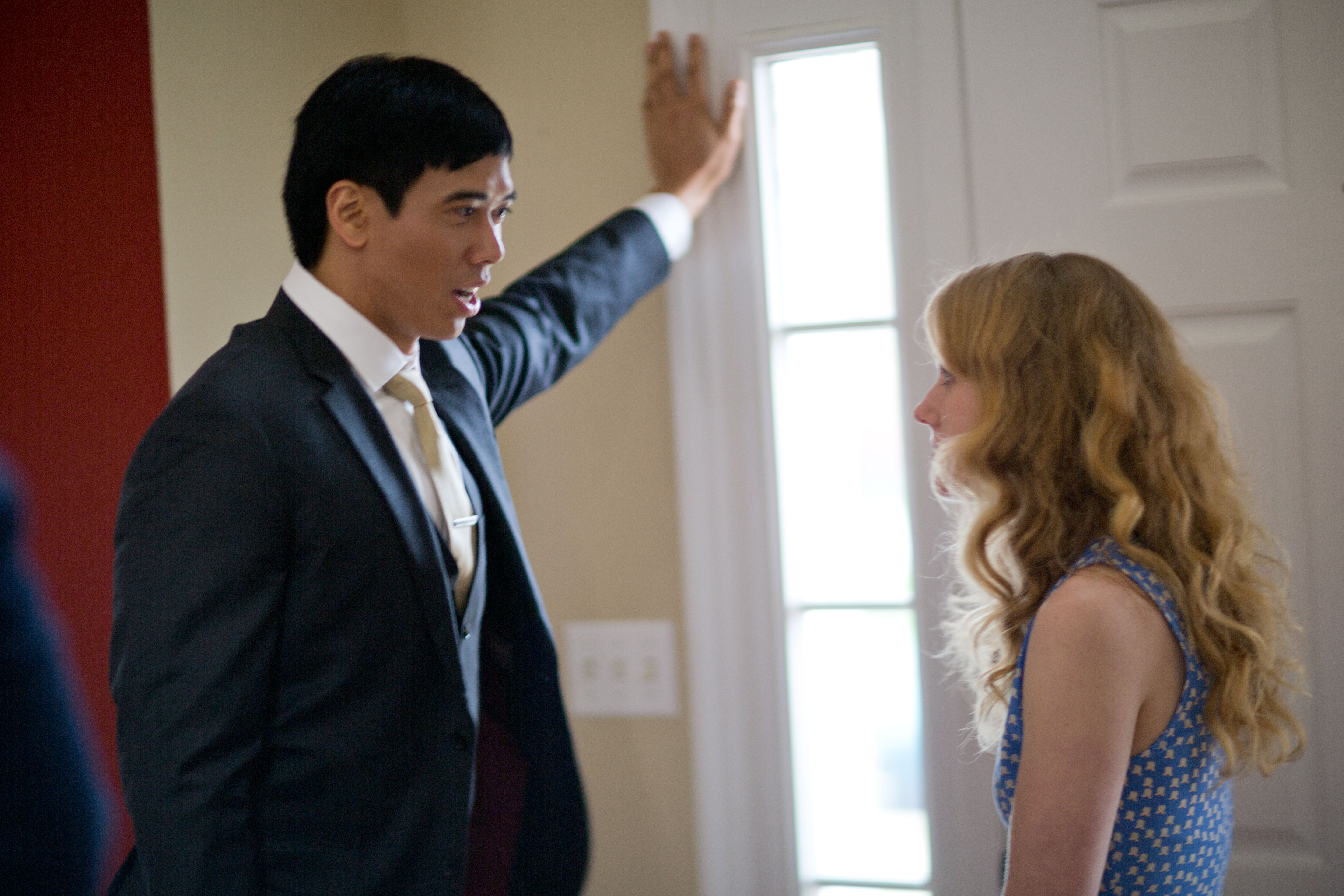 Anthony Nguyen and Morgan Robertson on the set of Alice.