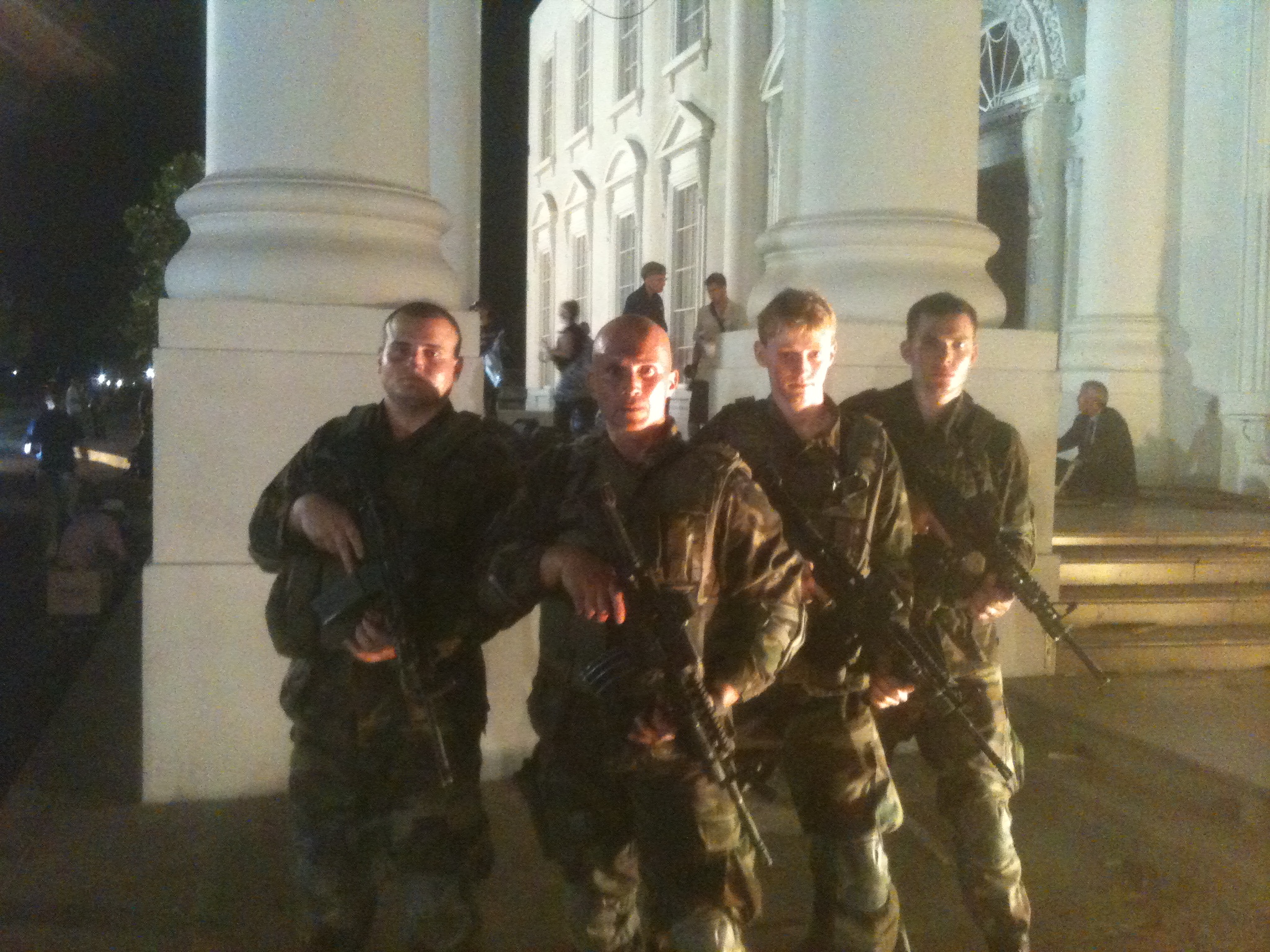 Lead Army ranger on the set of Gerard Butler's film, Olympus Has Fallen. 2012