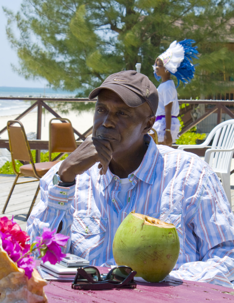 Jeffrey Poitier in Freeport, Grand Bahamas for screening of VOICES, courtesy The Bahamas Weekly.