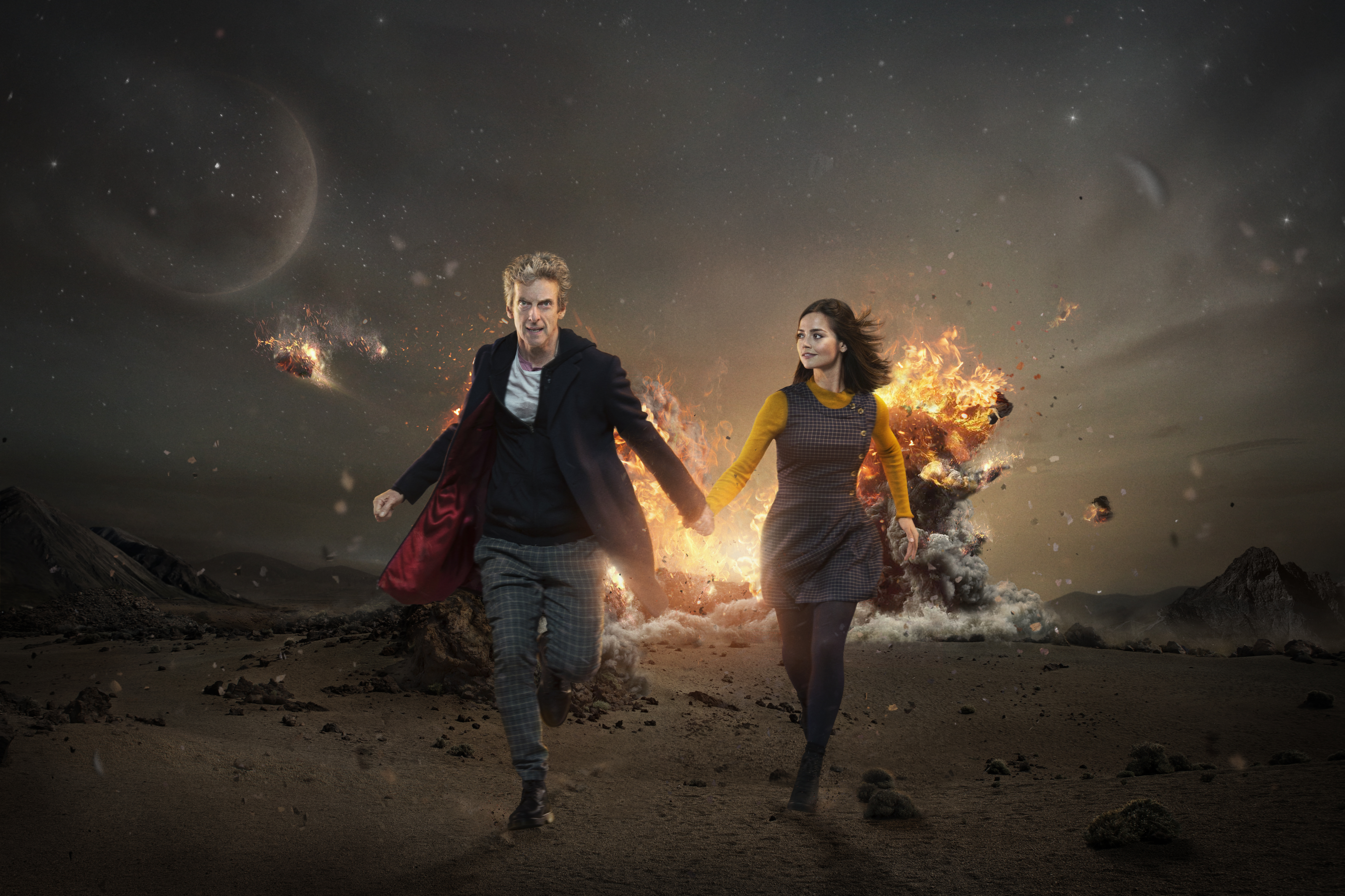 Still of Peter Capaldi and Jenna Coleman in Doctor Who (2005)