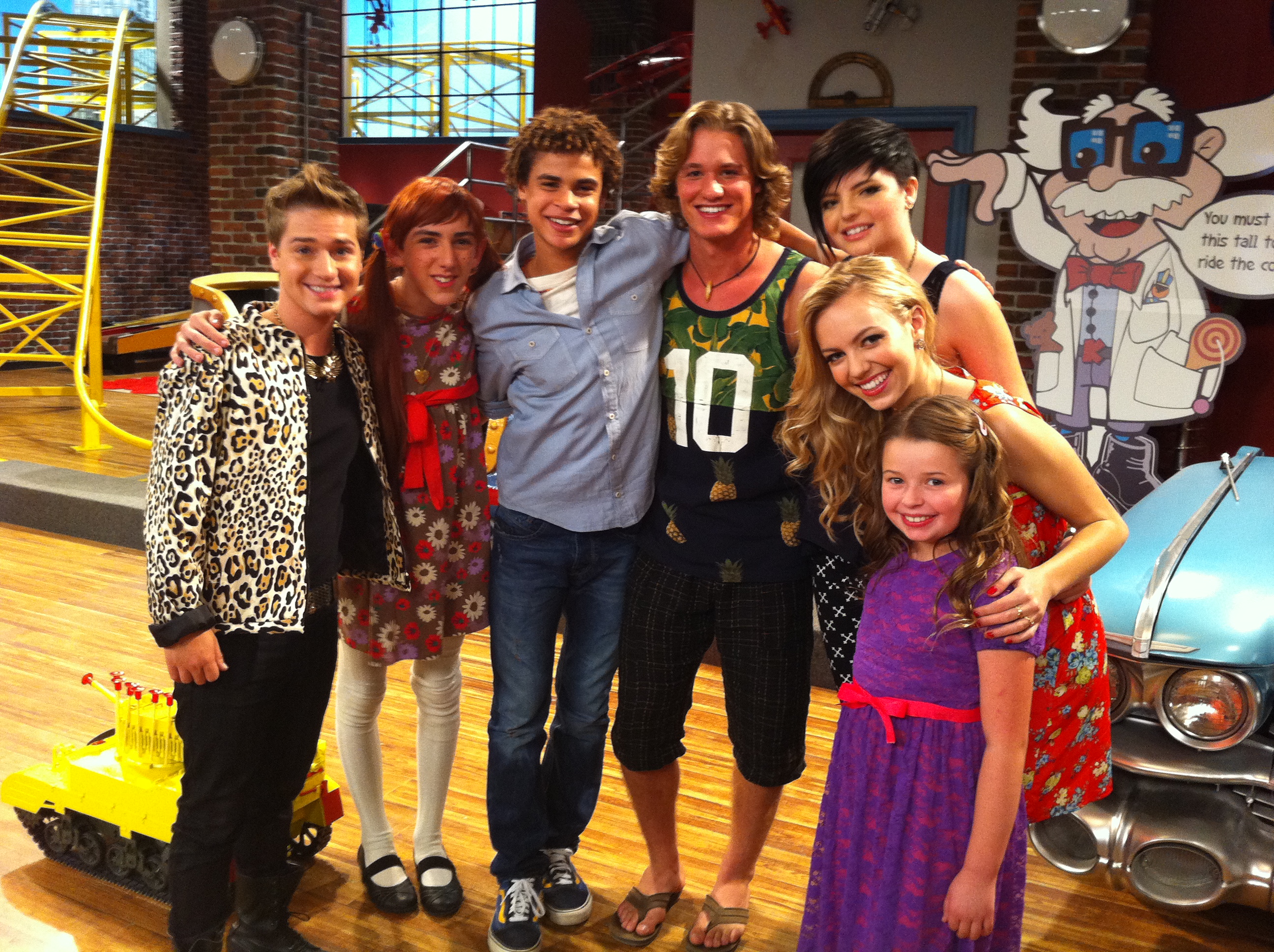 Jena Skodje with the cast of Some Assembly Required September 2013.