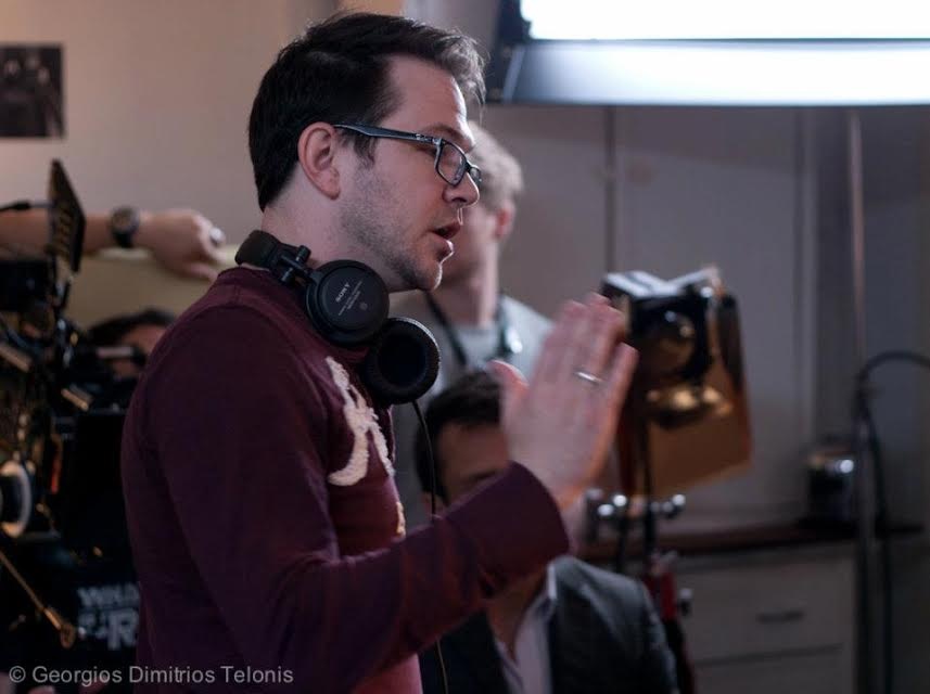 Dustin McLean on the set of Anya.