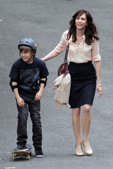 Marcus with Kristen Wiig on the set of the Secret Life Of Walter Mitty in Central Park, NYC.