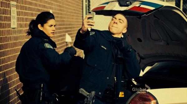 Rookie blue, taking his first selfie