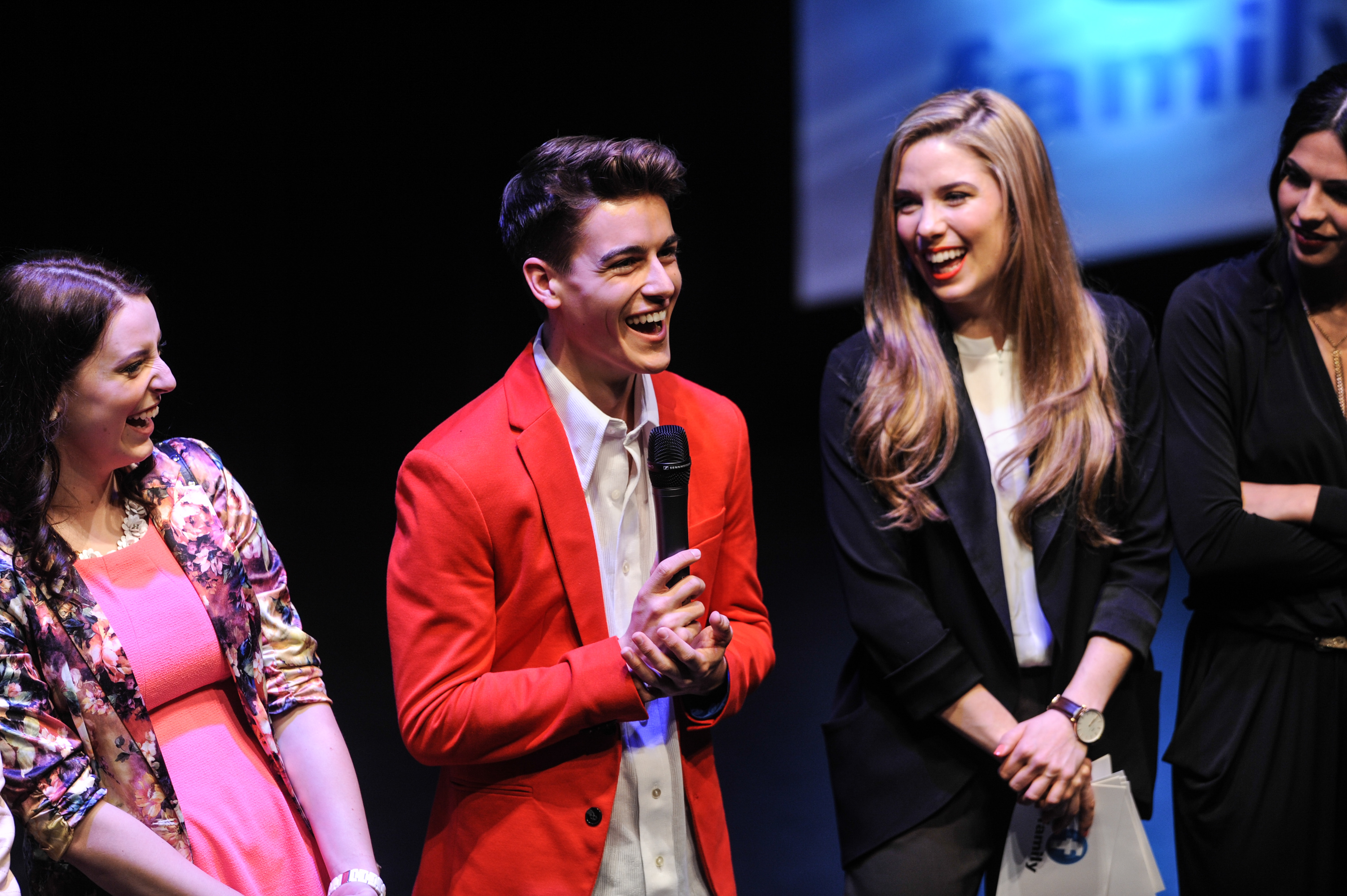 Bree Wasylenko, Samantha Grecchi, Brennan Clost and Jennifer Pappas at event of The Next Step (2013)