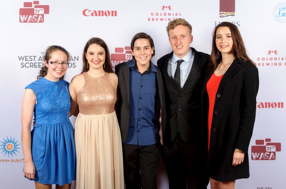 West Australian Screen Awards 2015 with Kelsie Anderson, Olivia Patmore, Ethann Sinclair