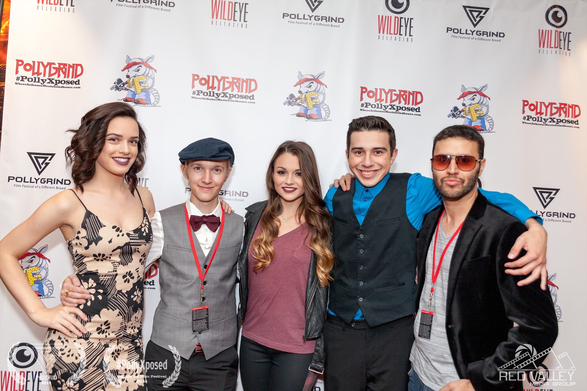 Joey Bell at the world premiere of HEIDI at the Galaxy Theaters in Green Valley as part of the Pollygrind Film Festival. Pictured Eva Falanna, Joey Bell, Joei Fulco, Samuel Brian, and Daniel Ray. The four leads of the movie and the filmmaker