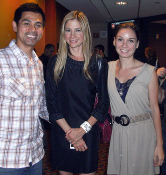 Mira Sorvino after screening of Like Dandelion Dust also with Egle Dumadag