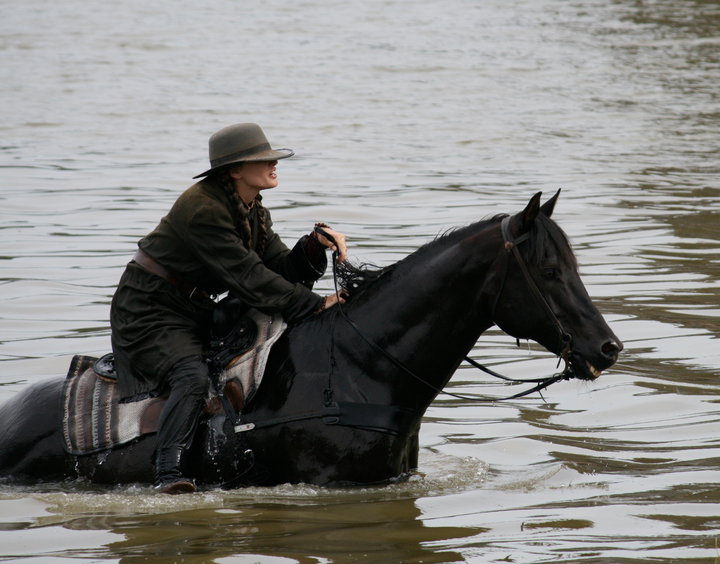 Cassidy Hice on Rusty Hendrickson's horse 