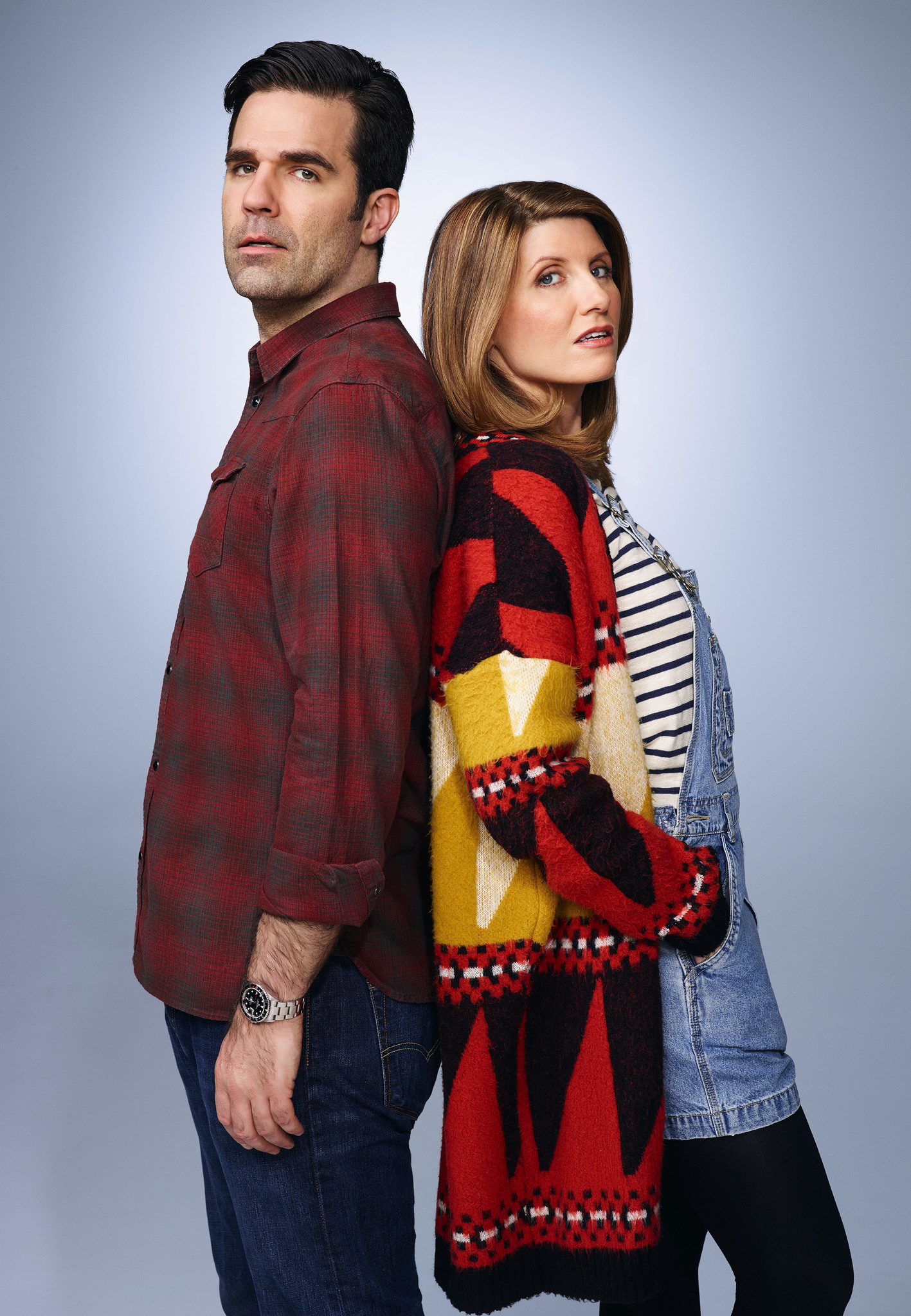 Still of Sharon Horgan and Rob Delaney in Catastrophe (2015)