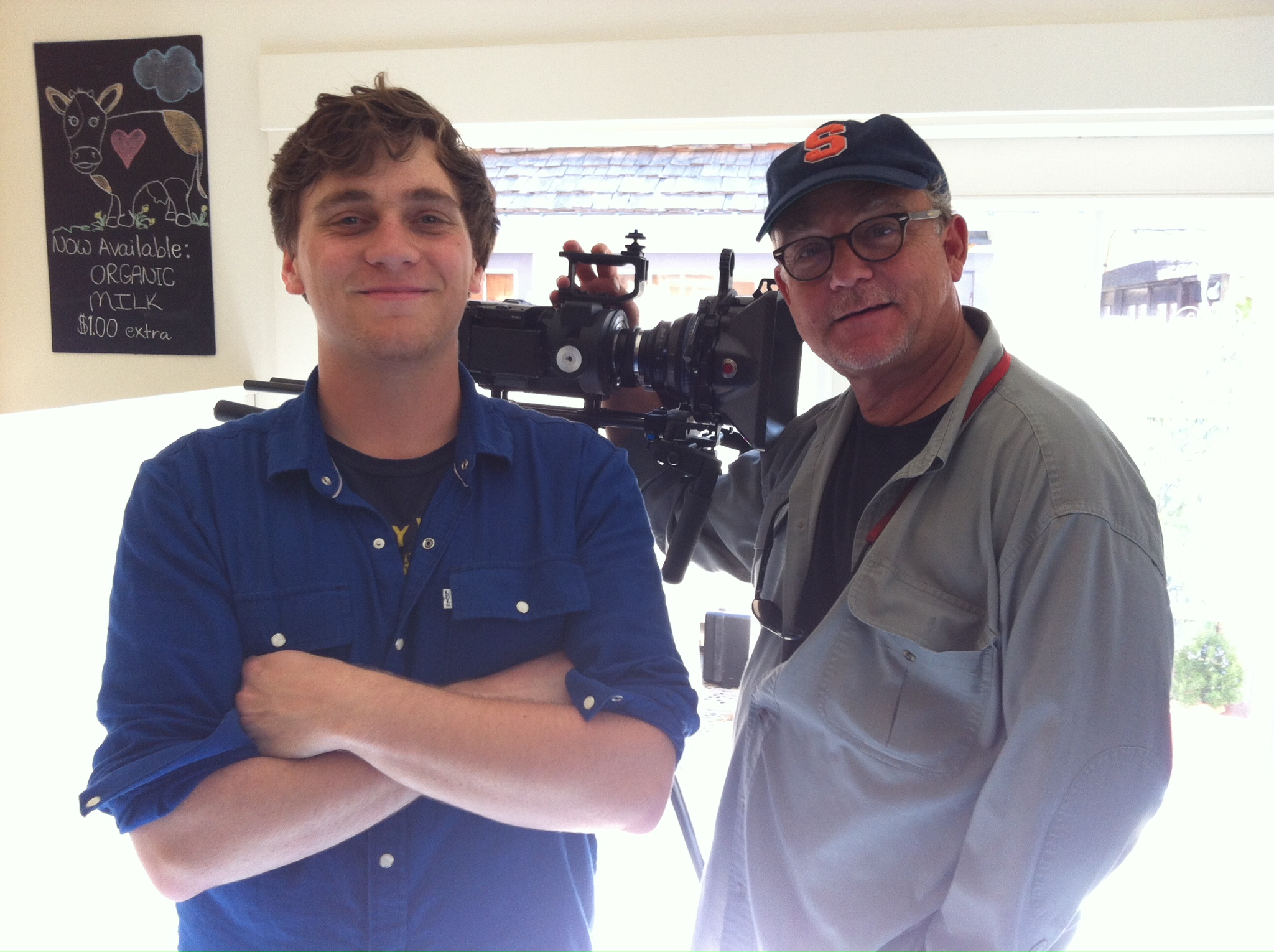Jonathon McGee (Left) with Taggart Lee (Right) on the set of Cafe Window in Ventura, Ca. March 2013
