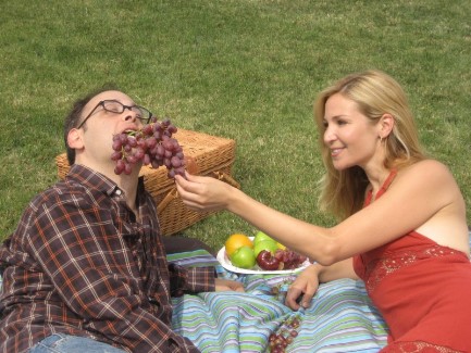 Still of David Wain and Jennifer Westfeldt in Wainy Days (2007)