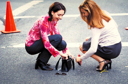 Heather Juergensen (L) and Jennifer Westfeldt (R)