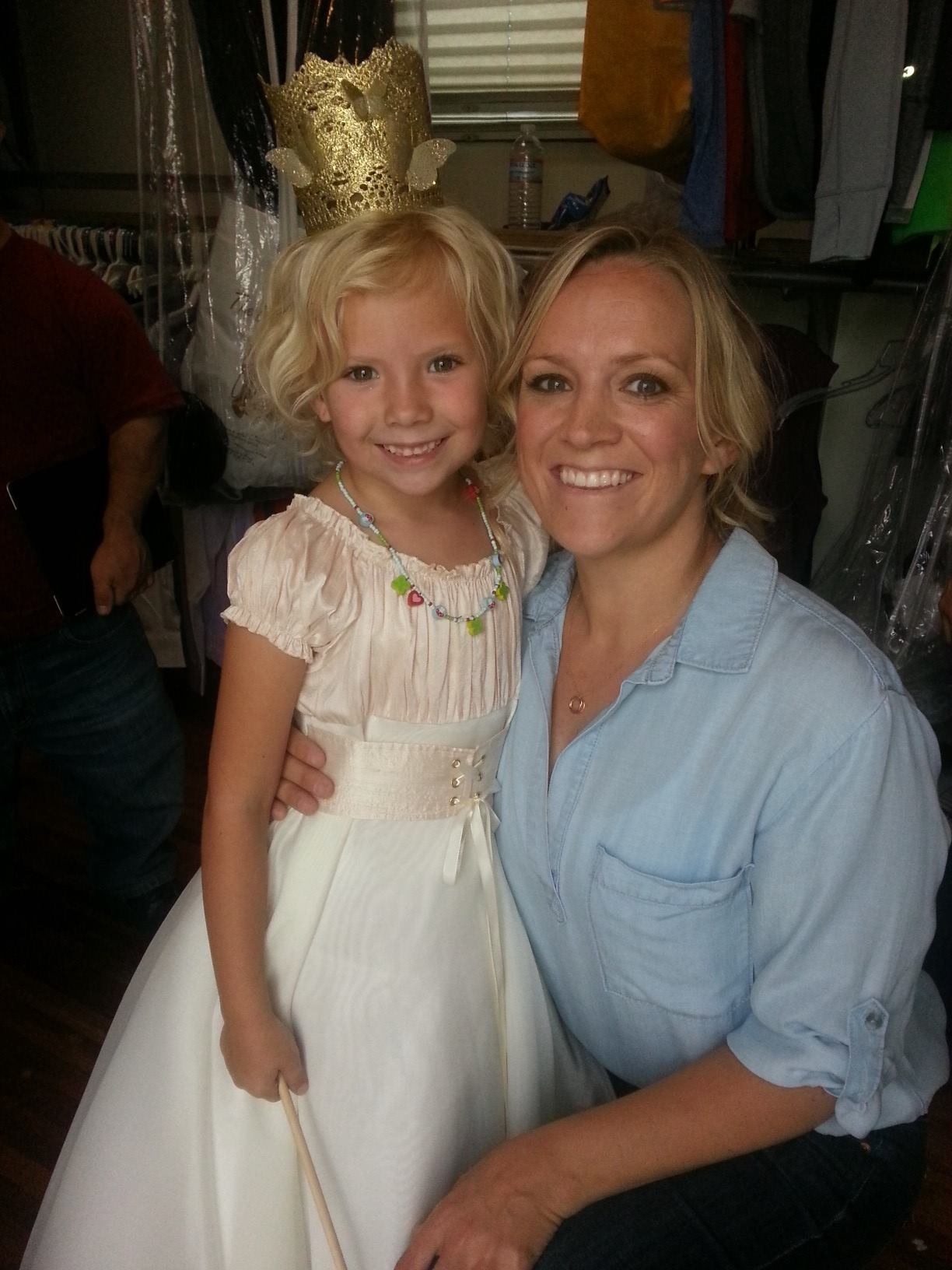 Faith and mom on set for Avex Group commercial