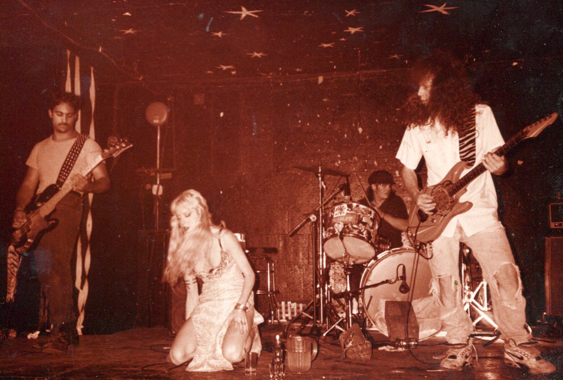 Farrah Fires past as lead singer of 'Deep Space' the band live at the Pyramid Club in NYC 1990