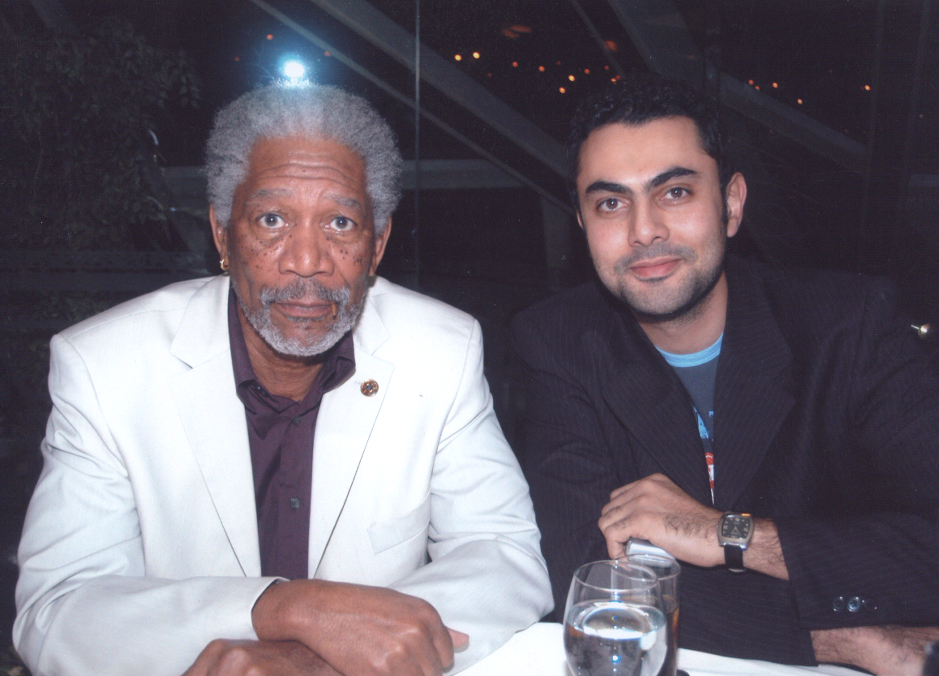 Morgan Freeman and Mohamed Karim in Cairo International Film Festival CIFF.