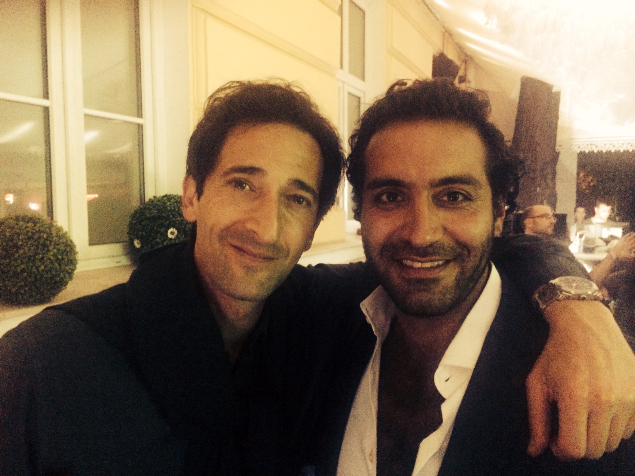 With Adrien Brody on set of 