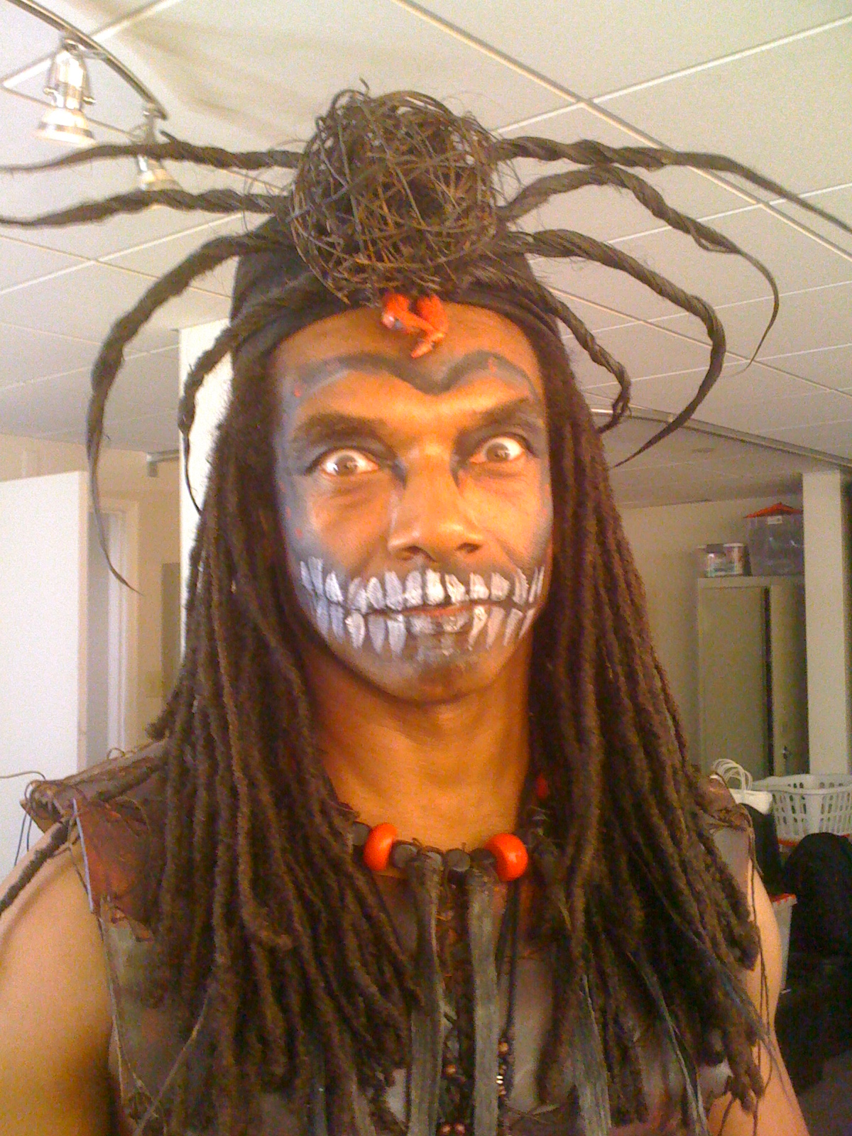 Abraxas Client Greg Eagles in his recurring Guest Star Role as the Tarantula Shaman on Disney's 