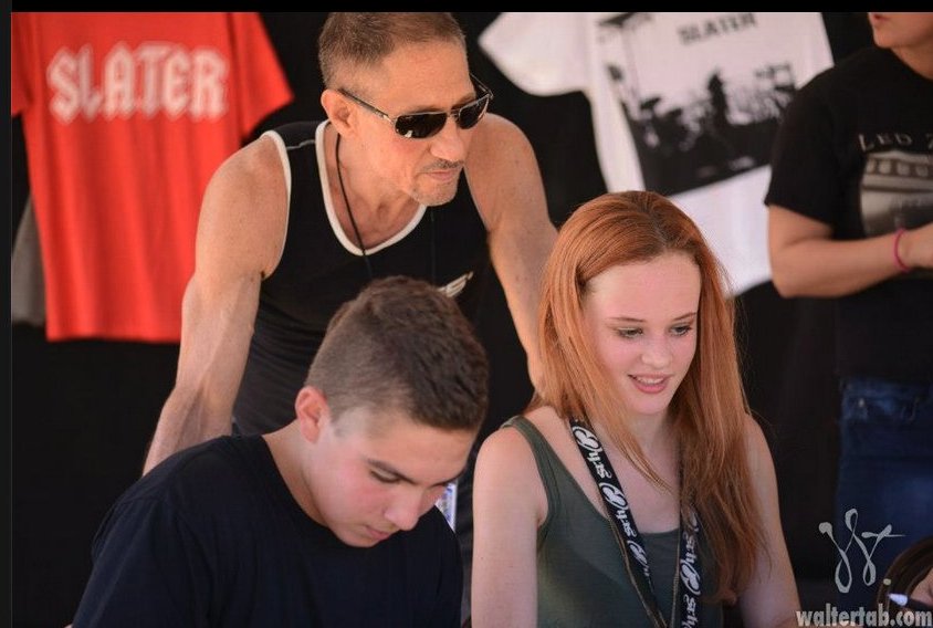 Paige Augusta, SLATER bandmate and Gerry Donato after their performance at Paramount Ranch 2012