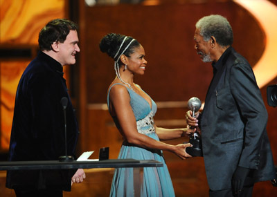 Morgan Freeman, Quentin Tarantino and Kimberly Elise