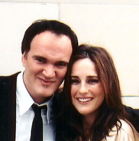 Karlee Holden and Quentin Tarantino at Kill Bill screening.