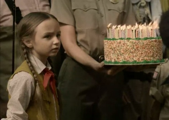 Sophia Grunow,still from Smokey Bear's 70th Birthday National Commercial.