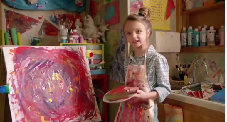 Sophia Grunow, child artist, Wellmark/Blue Shield 75th Anniversary Commercial