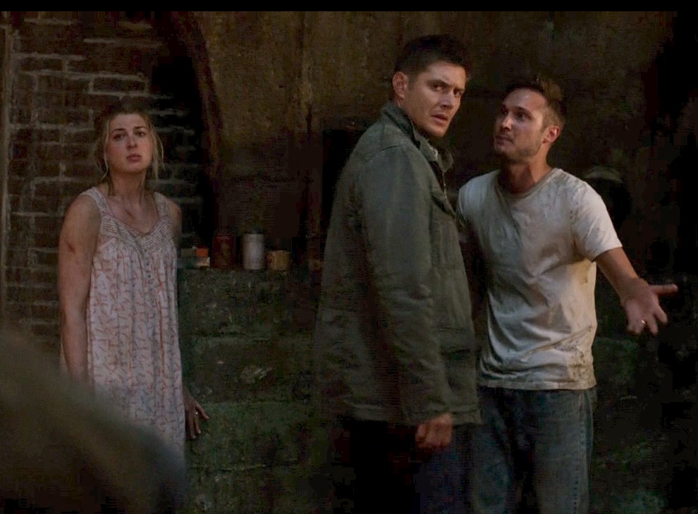 Jensen Ackles, Hannah Pederson, James Kirk on Supernatural