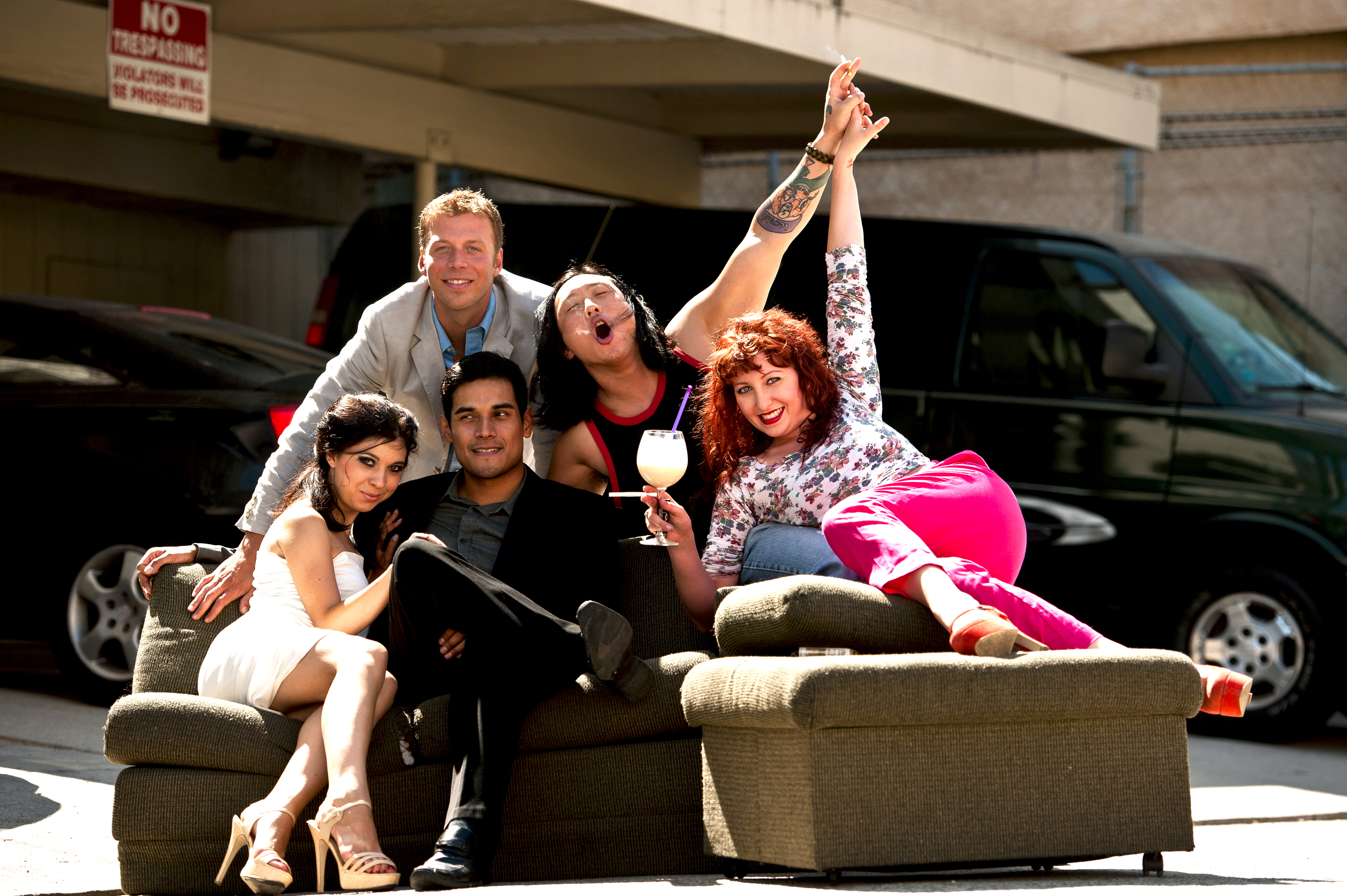 Felipe Osorio, Katharine Nova, Christopher Silva, Brian Chang and Annabell Osorio in Crazy Venice Apartment