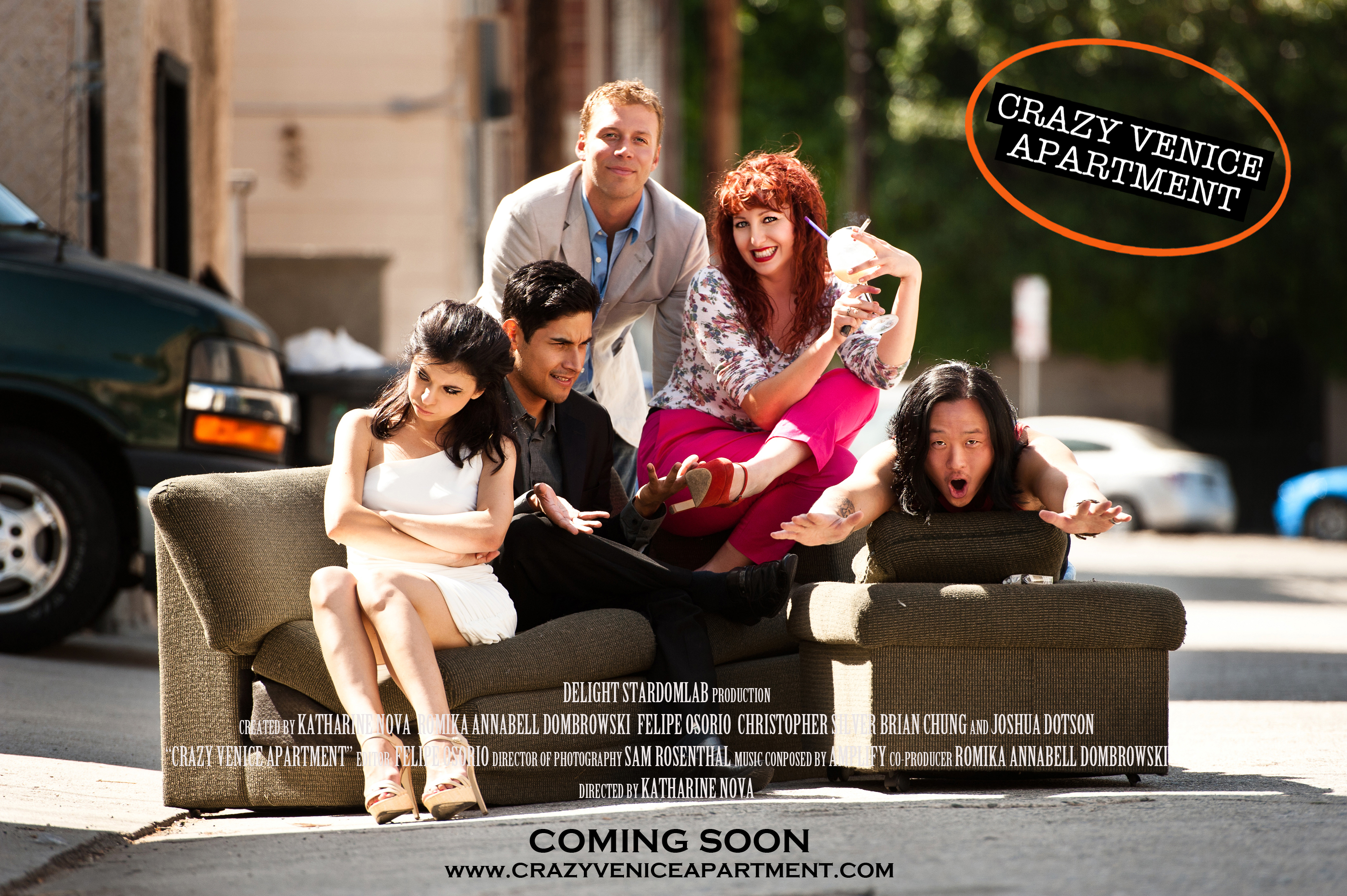 Katharine Nova, Christopher Silva, Felipe Osorio, Annabell Osorio and Brian Chang in Crazy Venice Apartment