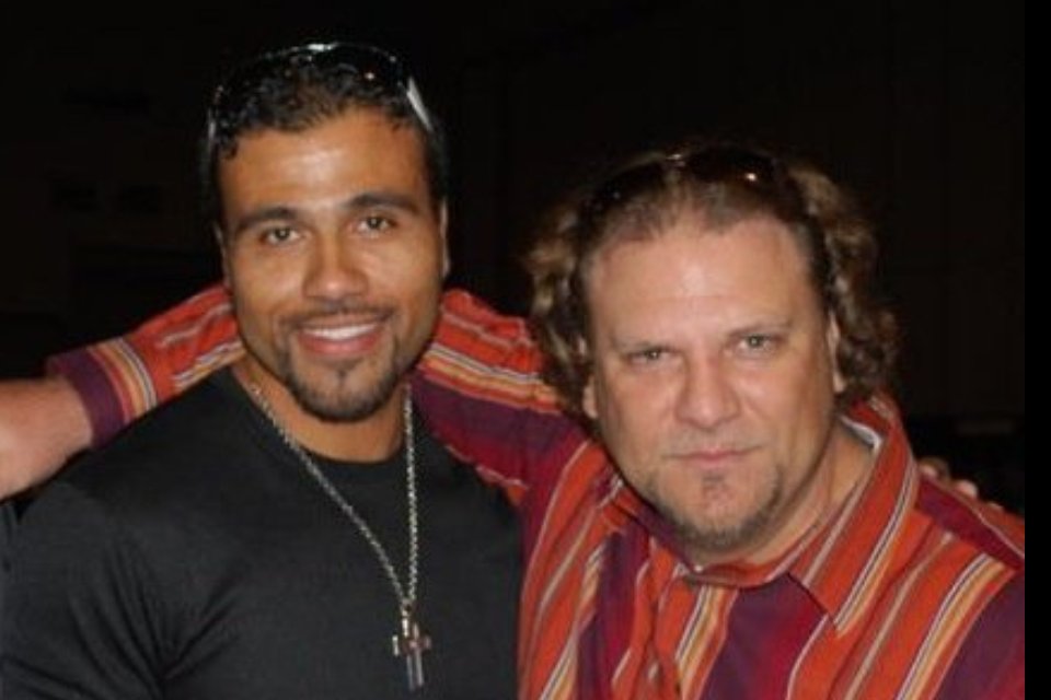 Mike Quinn with friend and voice artist John Cruz