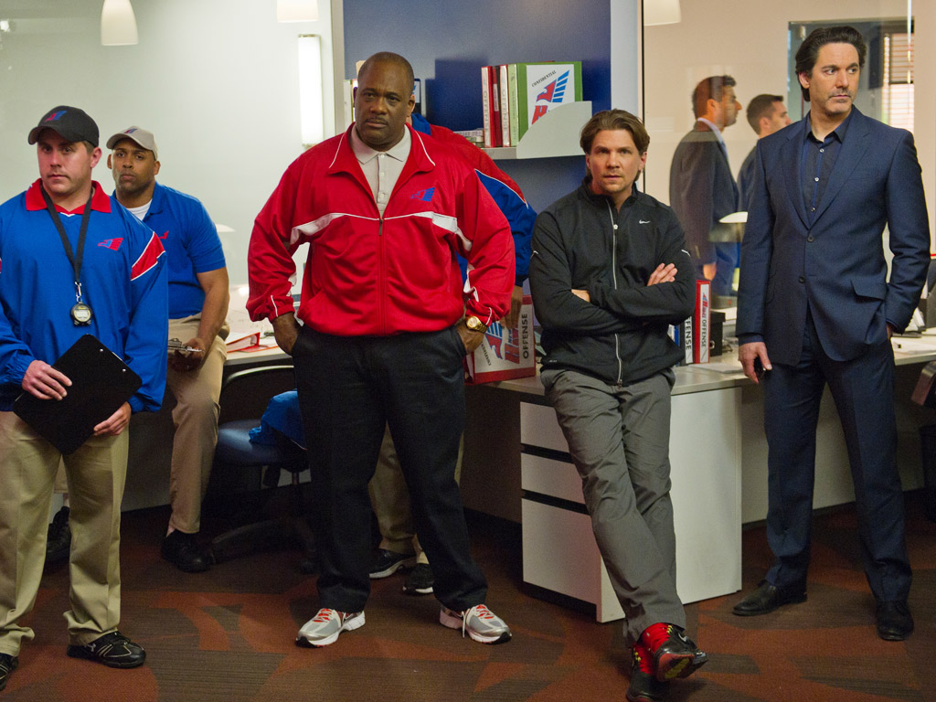 Still of Josh Hyaduck, Ryan Hart, Gregory Alan Williams, Marc Blucas, and Scott Cohen in Necessary Roughness.