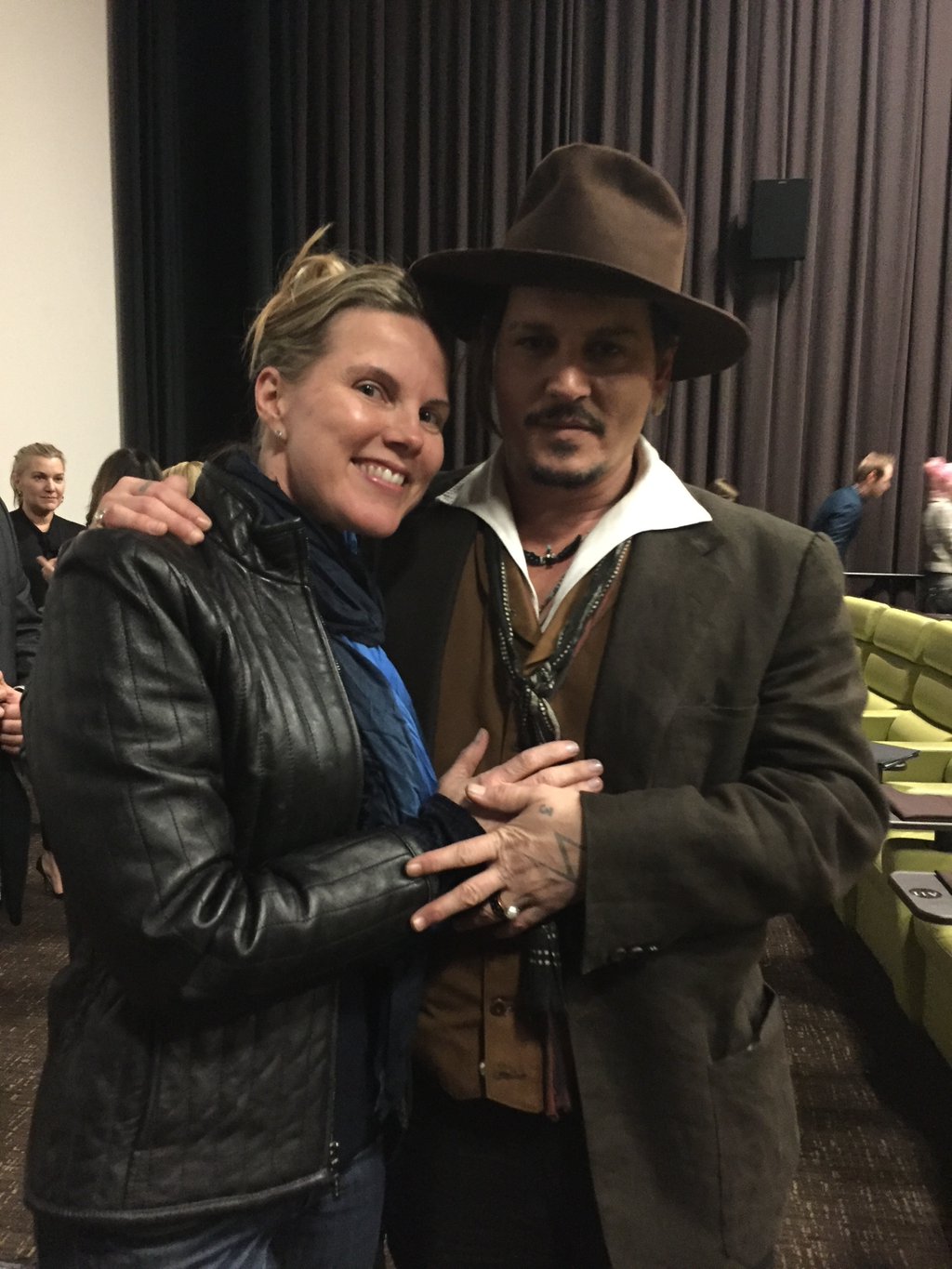 joy w Johnny Depp Black Mass screening