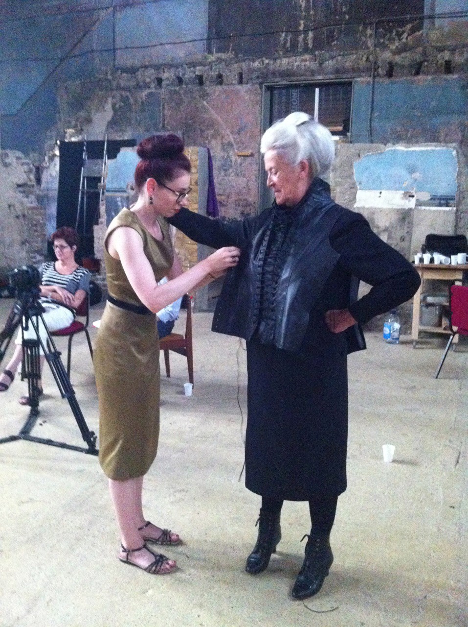 With Janet Prince on set of MAGDALENE LAUNDRIES. 2013