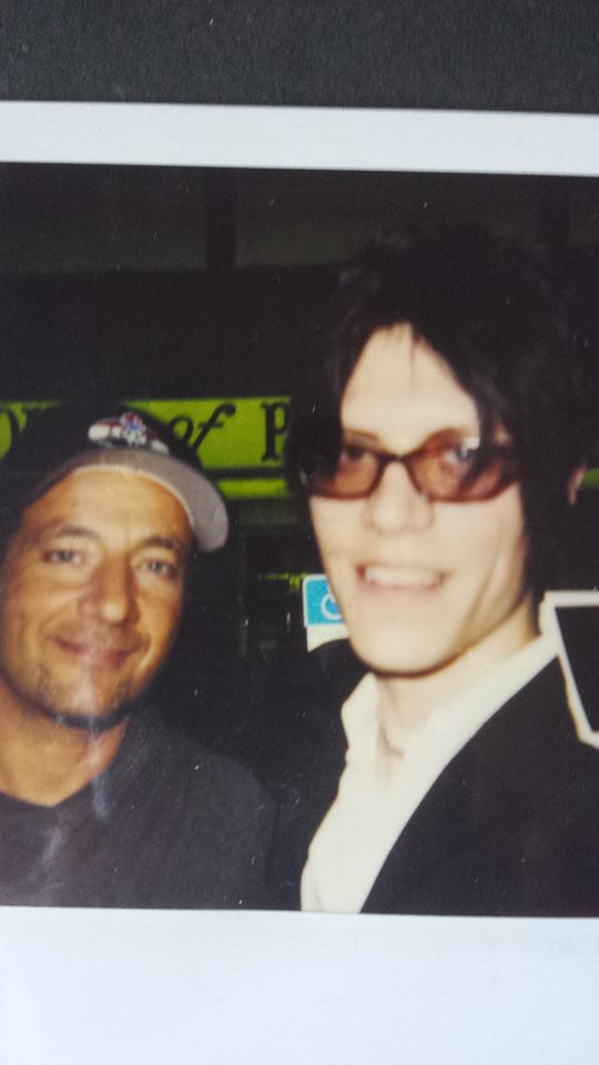 Paul Zaloom (aka Beakman) and Mikee Plastik. Zaloom had a long running Emmy Award winning TV show on CBS called Beakman's World. Plastik worked as Zaloom's primary Production Assistant and Driver on his touring stage show Sick, But True. Circa 1998.