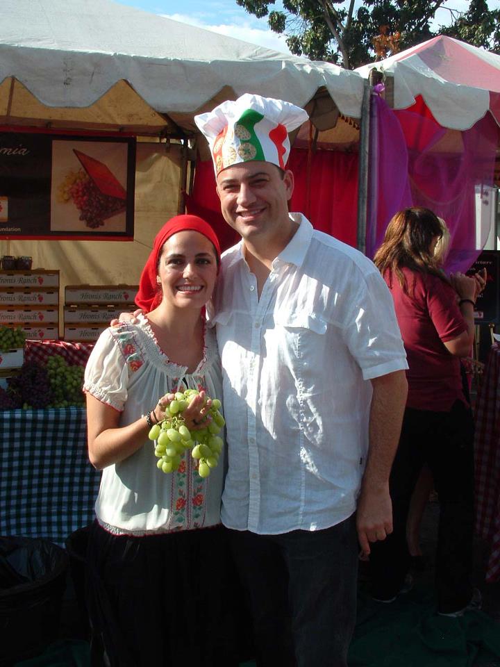 With Jimmy Kimmel at The Feast of San Gennaro - Los Angeles.
