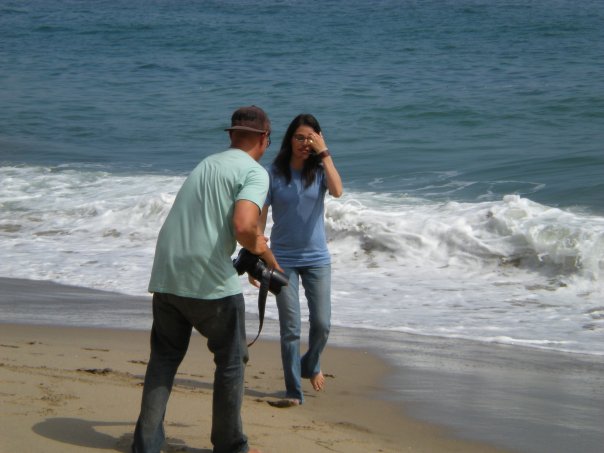 Charles Grauke photo shoot in Malibu.