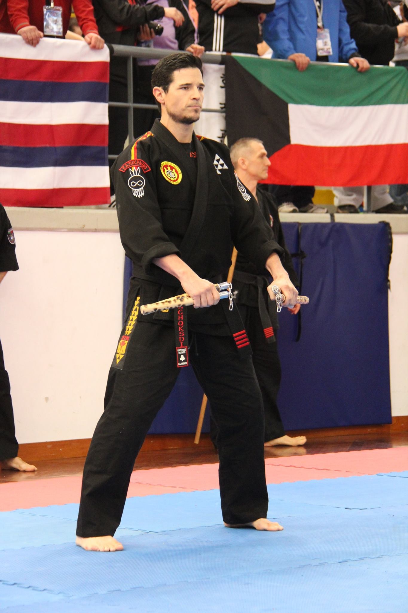 Lucas Sullivan competing at the 2014 World All Styles Championships in Portugal. He came home a world Champion in both Weapons and Hard-Style Forms.