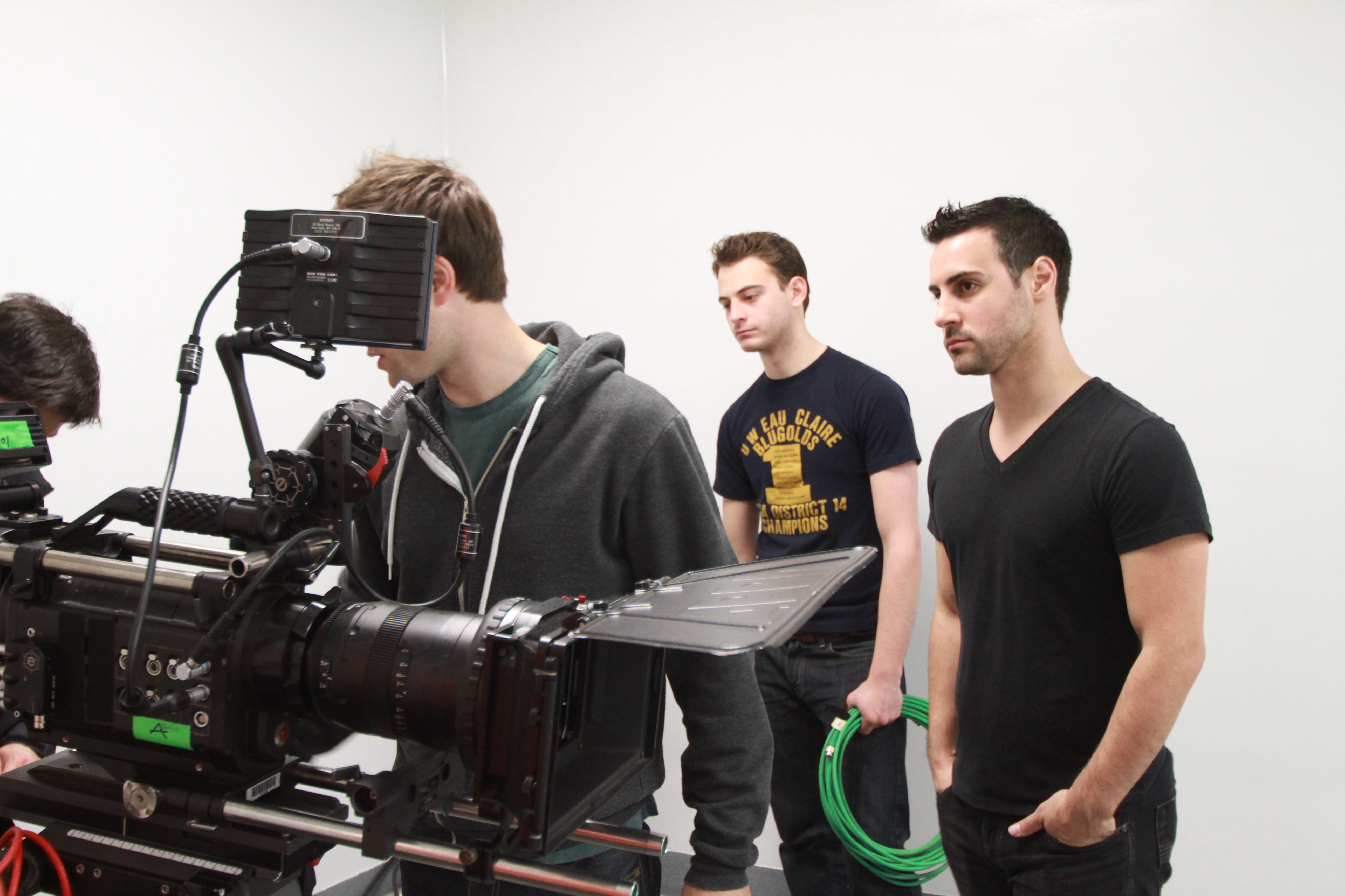 Nick Zafonte on the set of The First Day