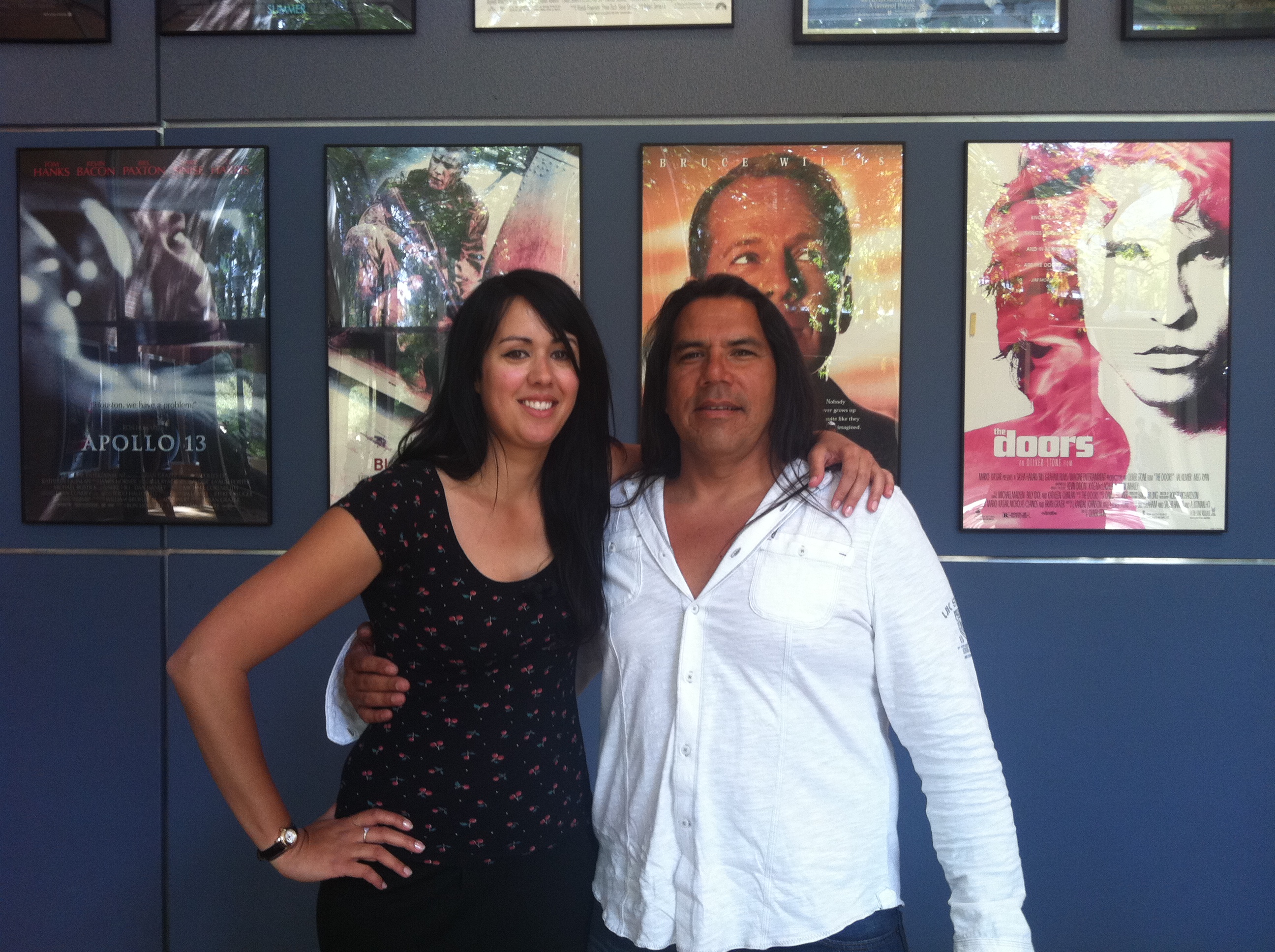 Director Alison Kathleen Kelly and actor Bo Gallerito (The Indian) at the UCLA Screening of 'A Grave Mistake'