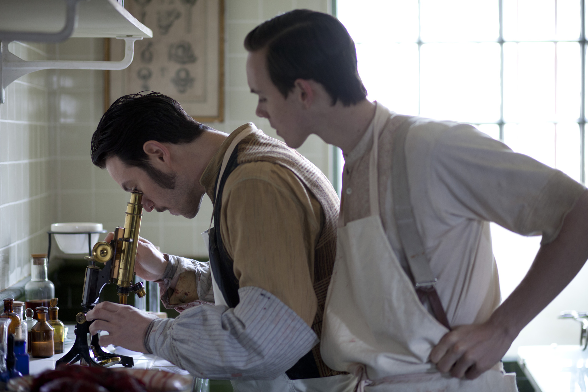 Still of Adam Rothenberg and Jonathan Barnwell in Ripper Street (2012)