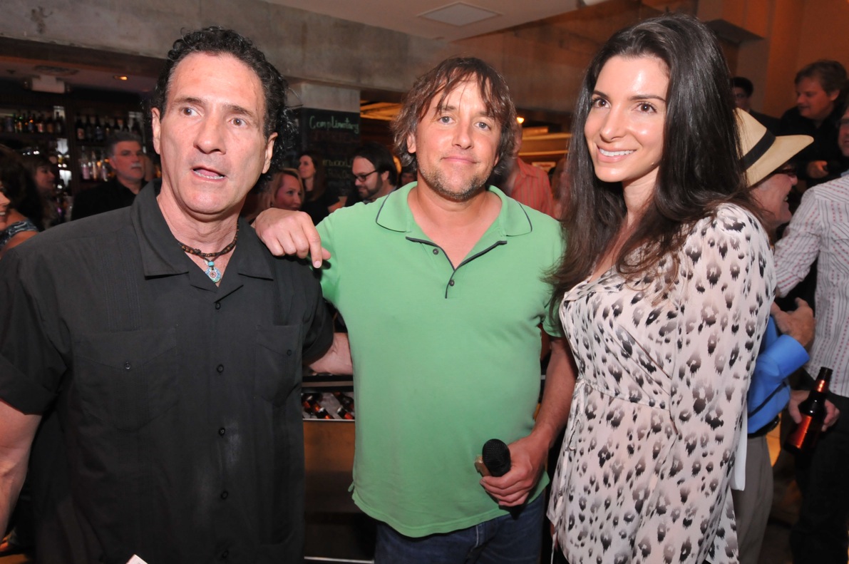 Richard Linklater, Stefania Bellini at the premier of Bernie in Austin, Texas