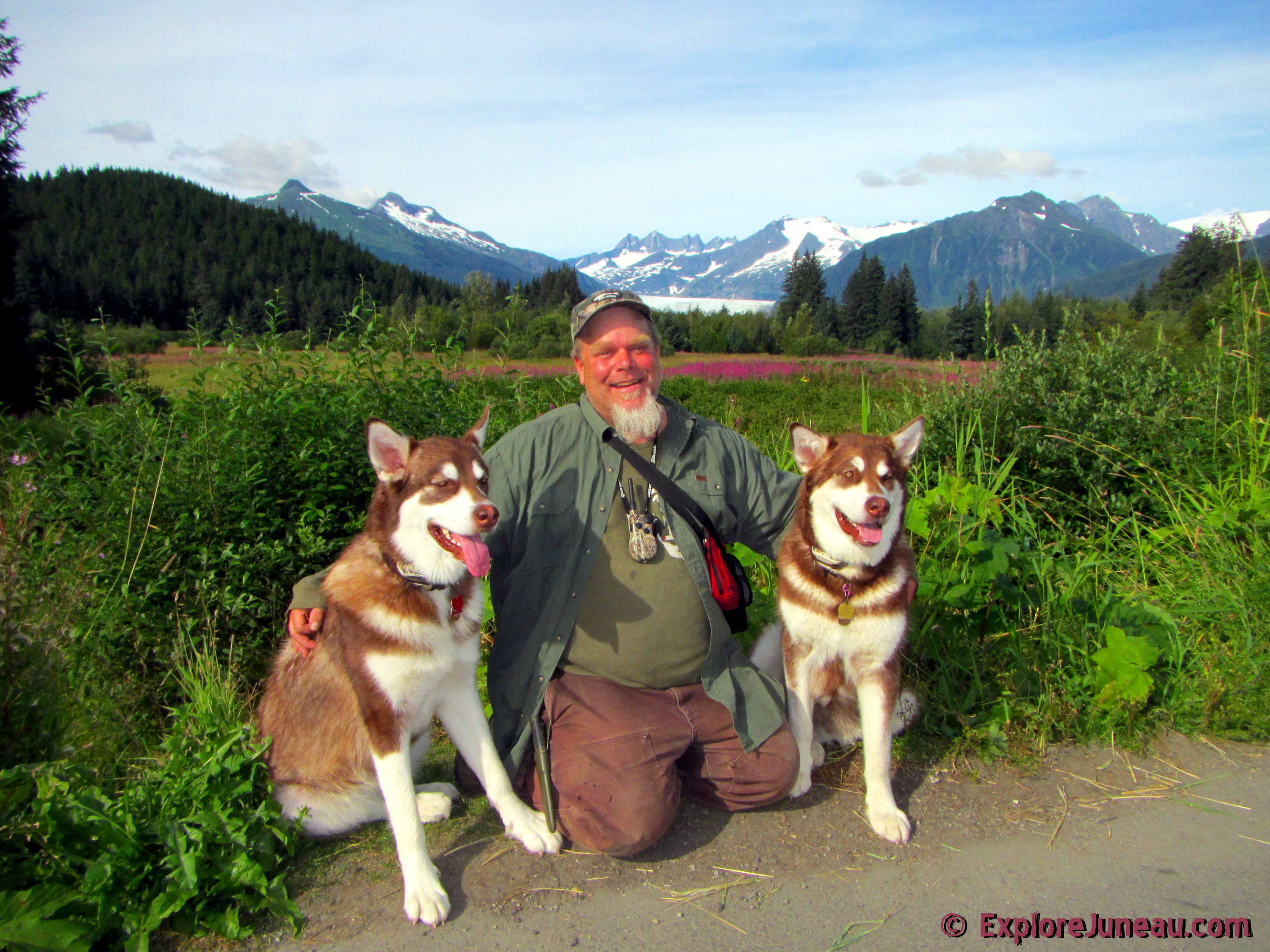 Sweet as Fireweed Honey a safe place to enjoy wanderlust adventures of the heart together and in Love. Skadi & Freya with Russell Josh Peterson @ Brotherhood Bridge Juneau Alaska. Thank you for your Kindness & Support. Please Click Like on all the photos!