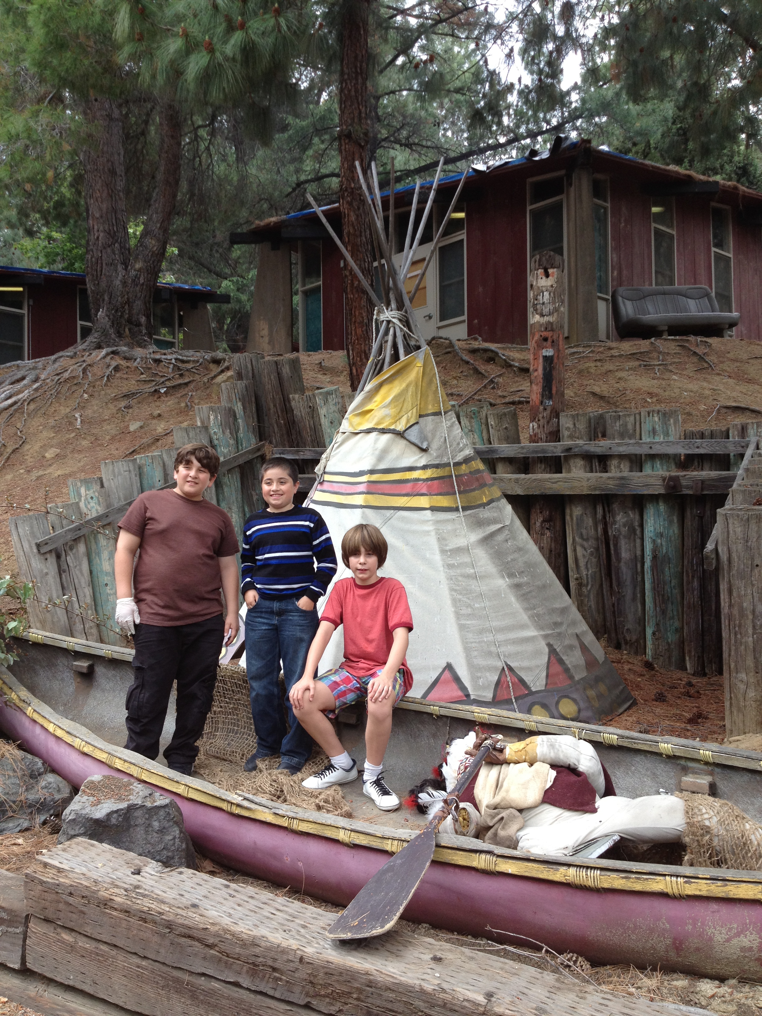 Christian on the set of 'Camp Fred' a Nickelodeon feature film.