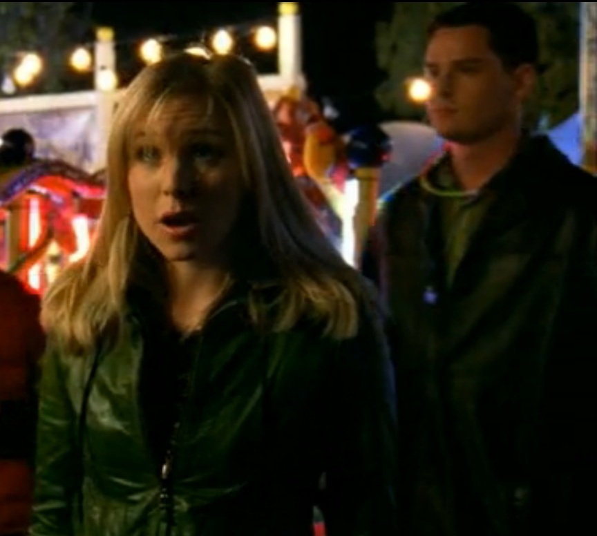 With Kristen Bell on Veronica Mars.